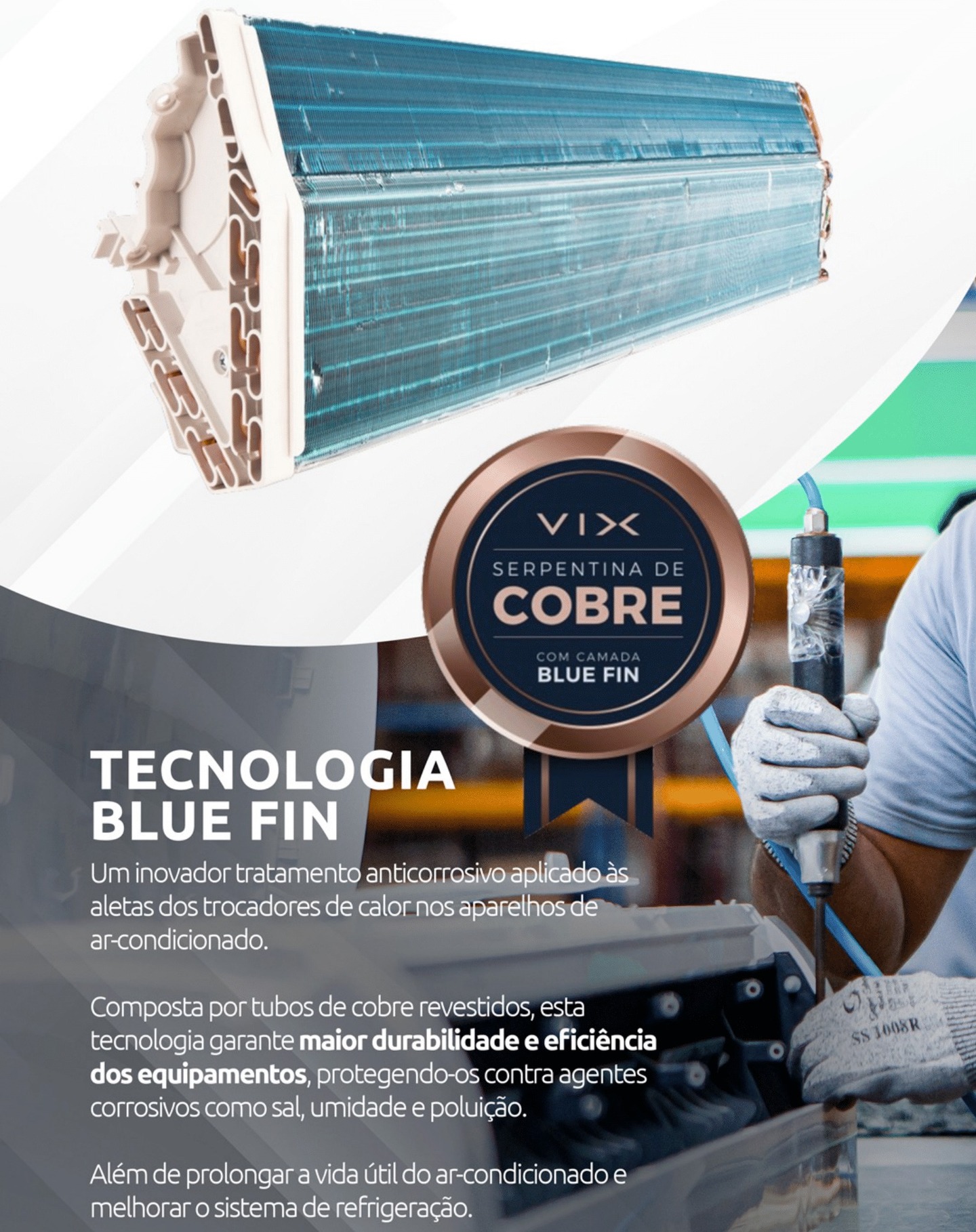 Serpentina de cobre Blue Fin